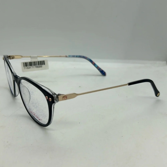 Lilly Pulitzer Lindy Eyeglasses Frames Case Navy Crystal RX-able NWT - Picture 4 of 7